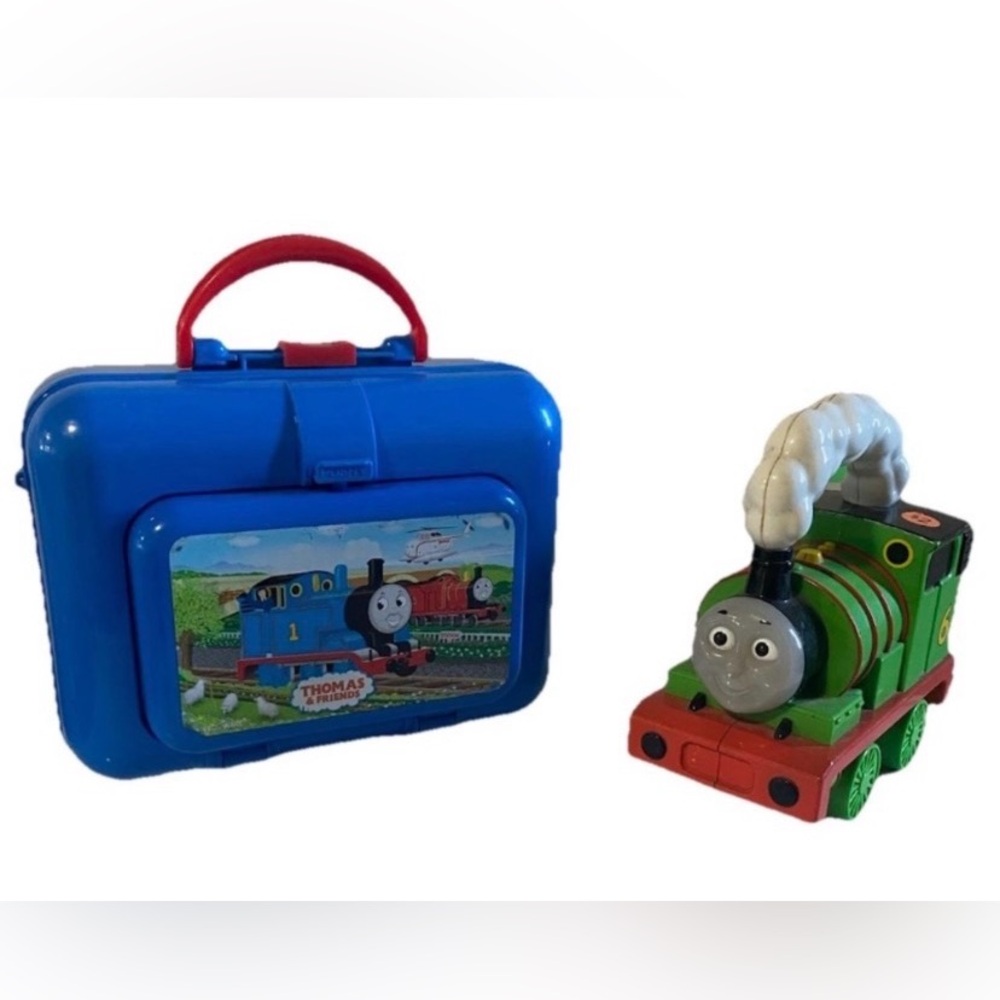 Thomas And Friends Plastic Lunch Box Percy Talking Toy Train Steam Engine 6 Lot